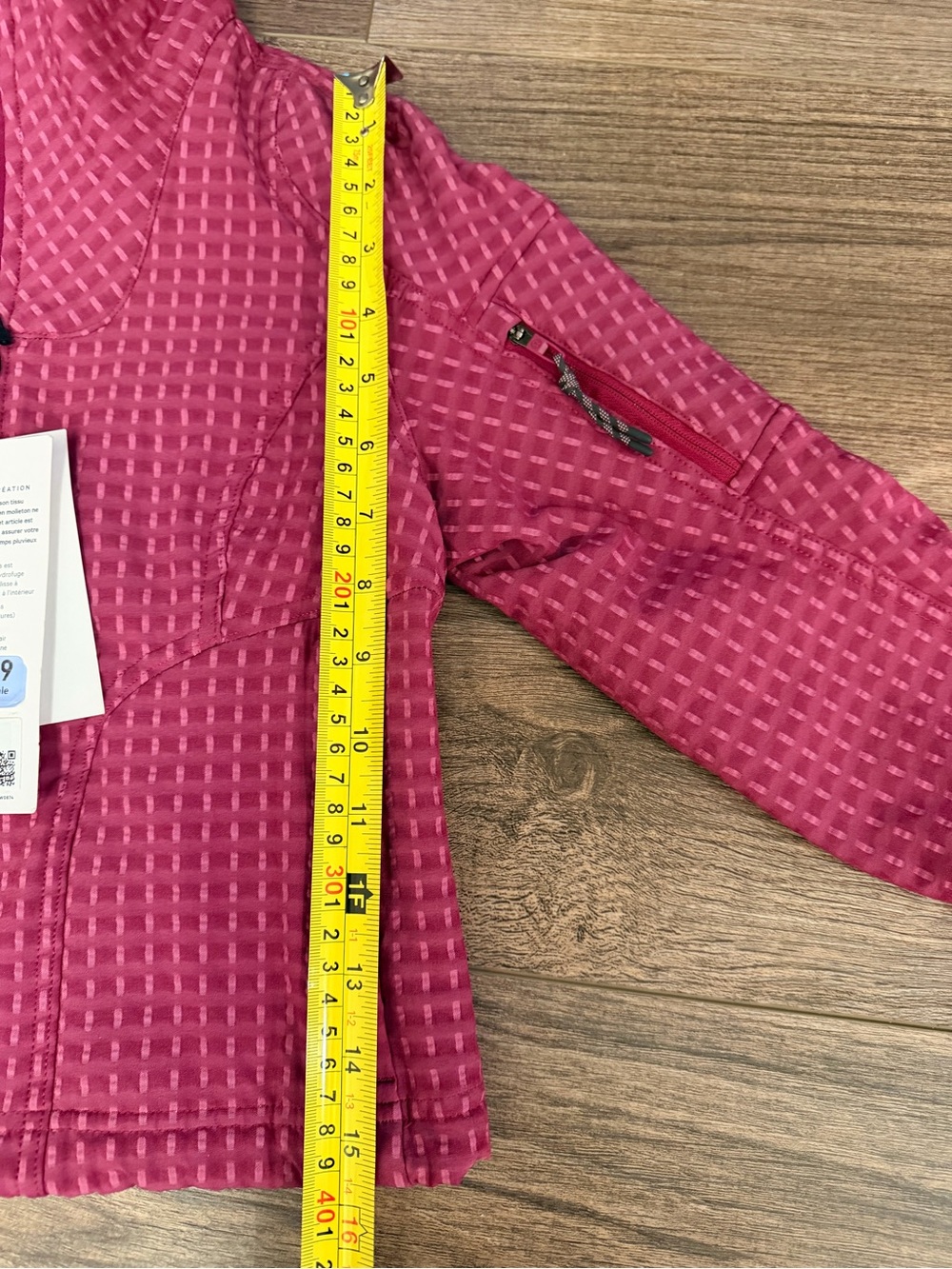 NWT LULULEMON Water-Repellent Grid Fleece Hiking Jacket Sz 2 Raspberry WLDB - Picture 8 of 9